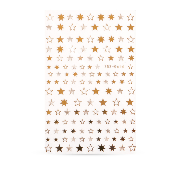 Crystal Nails - CN köröm matrica (353-gold) arany csillagok
