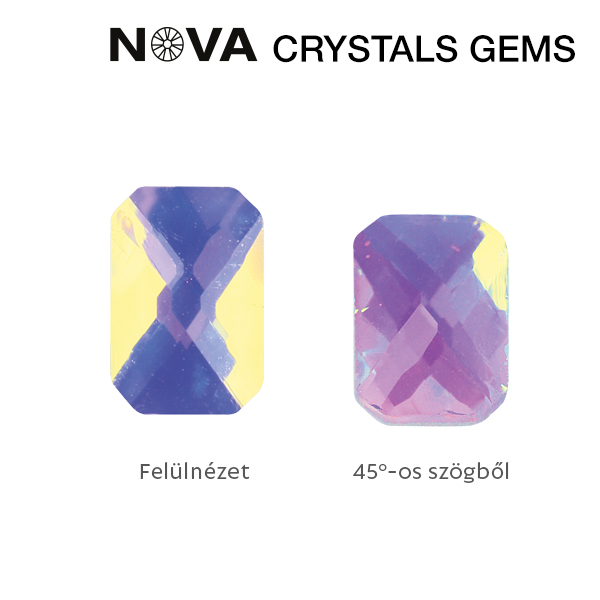 Crystal Nails - NOVA Crystals Gems Formakő - 4x6 mm tégla (Aurora)