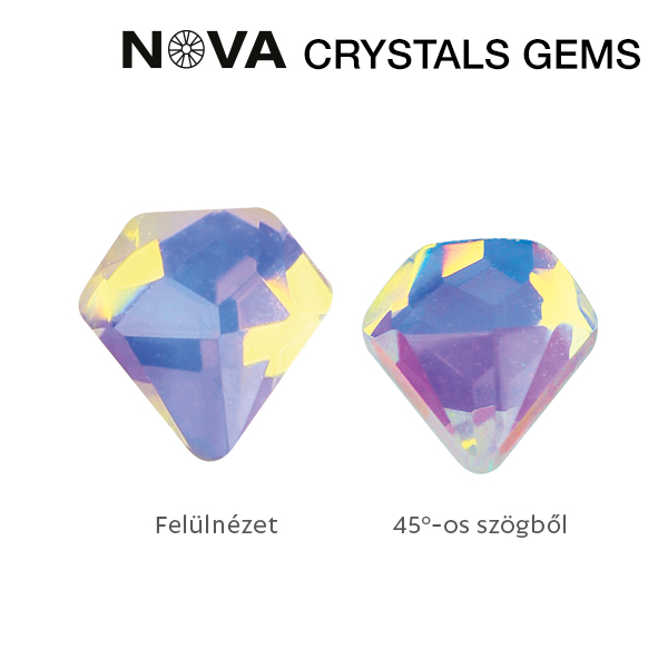 Crystal Nails - NOVA Crystals Gems Formakő - 5 mm gyémántalakú (Aurora)