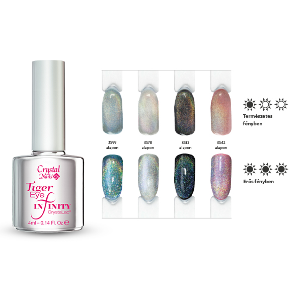 Crystal Nails - Tiger Eye Infinity CrystaLac #10 - HOLO - 4ml