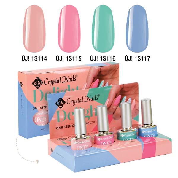 Crystal Nails - Delight ONE STEP CrystaLac készlet (4x4ml)