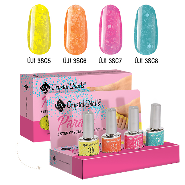Crystal Nails - Parade 3 STEP CrystaLac készlet (4x4ml)