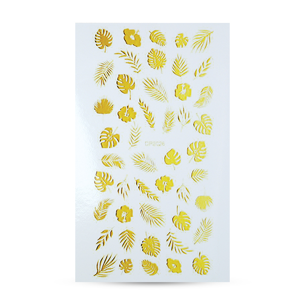 Crystal Nails - CN köröm matrica (DP2026-gold) tropical vacation