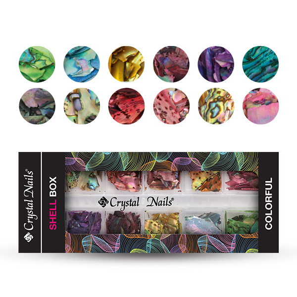 Crystal Nails - Shell box - colorful