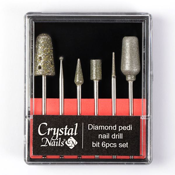 Crystal Nails - Pedikűr gyémánt frézer fej - Hat darabos készlet