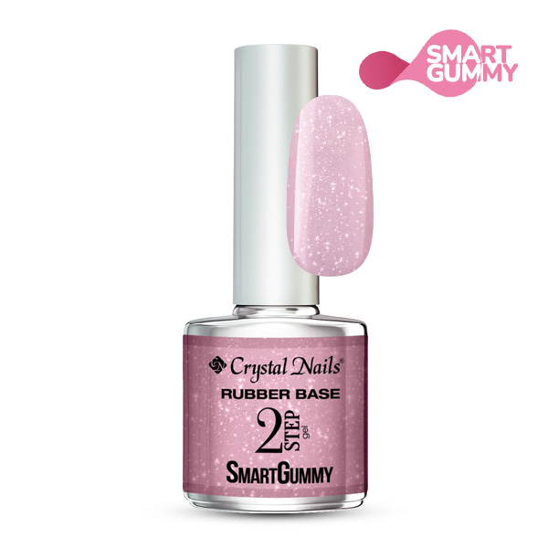 Crystal Nails - 2S SmartGummy Rubber base gel - Nr5 Shimmer candy 8ml