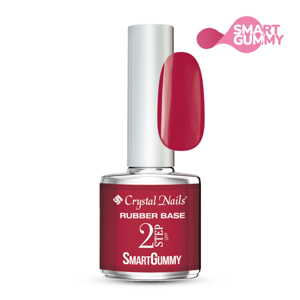 Crystal Nails - 2S SmartGummy Rubber base gel - Nr4 Cranberry 8ml