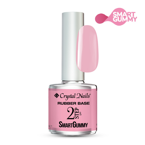 Crystal Nails - 2S SmartGummy Rubber base gel - Nr1 Baby pink 8ml