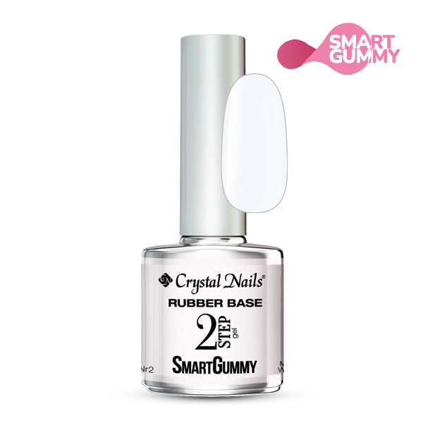 Crystal Nails - 2S SmartGummy Rubber base gel - Nr2 Milky white 8ml