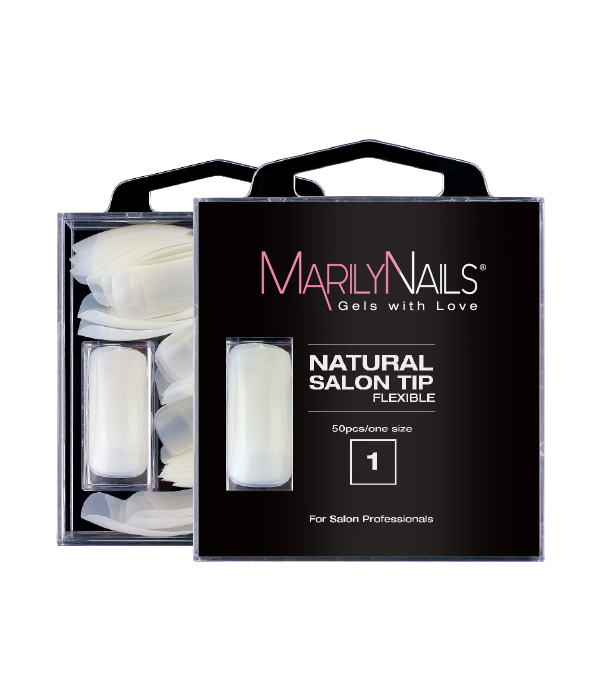 MarilyNails - Natural Salon Tip Utántöltő 1 - 50db/cs