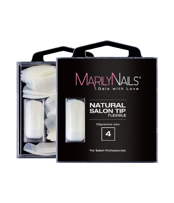 MarilyNails - Natural Salon Tip Utántöltő 4 - 50db/cs
