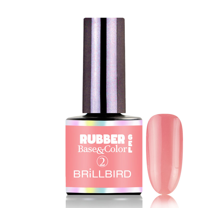 BrillBird - Rubber Gel Base&Color - 2 Mauve 8ml