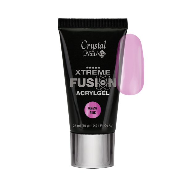 Crystal Nails - Xtreme Fusion AcrylGel - Glassy Pink 30g