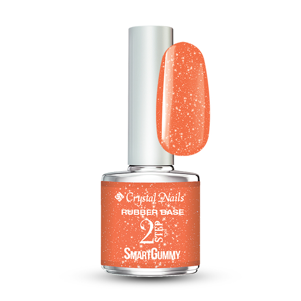 Crystal Nails - 2S SmartGummy Rubber base gel - Nr25 Sunshine Orange 8ml