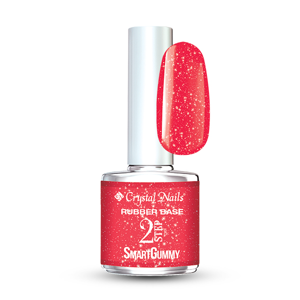 Crystal Nails - 2S SmartGummy Rubber base gel - Nr26 Sunshine Coral 8ml