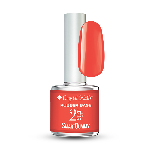 Crystal Nails - 2S SmartGummy Rubber base gel - Nr34 Glowy Fire 8ml