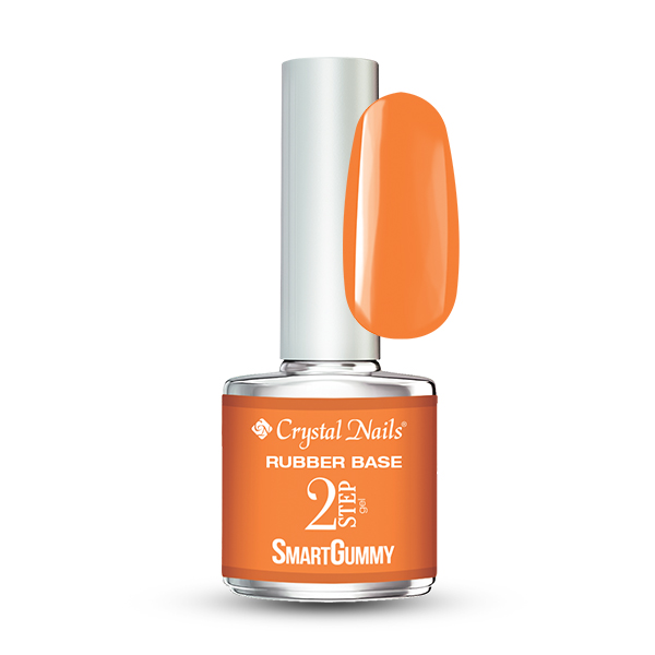 Crystal Nails - 2S SmartGummy Rubber base gel - Nr35 Glowy Orange 8ml