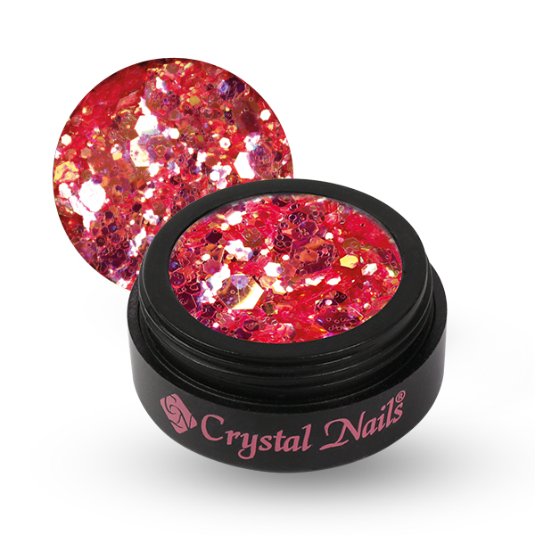 Crystal Nails - Mermaid Glitter 1 - Coral