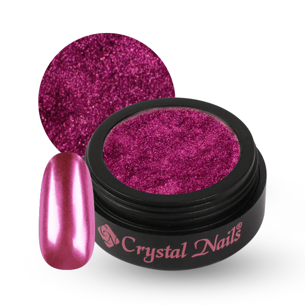 Crystal Nails - ChroMirror króm pigmentpor - Hot Pink
