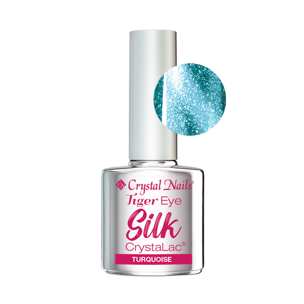 Crystal Nails - Tiger Eye Silk CrystaLac - Turquoise 4ml