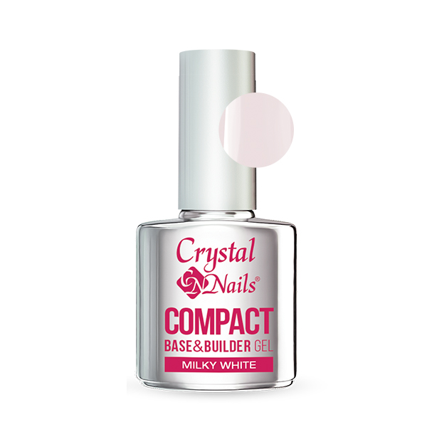 Crystal Nails - Compact Base gel Milky white - 13ml