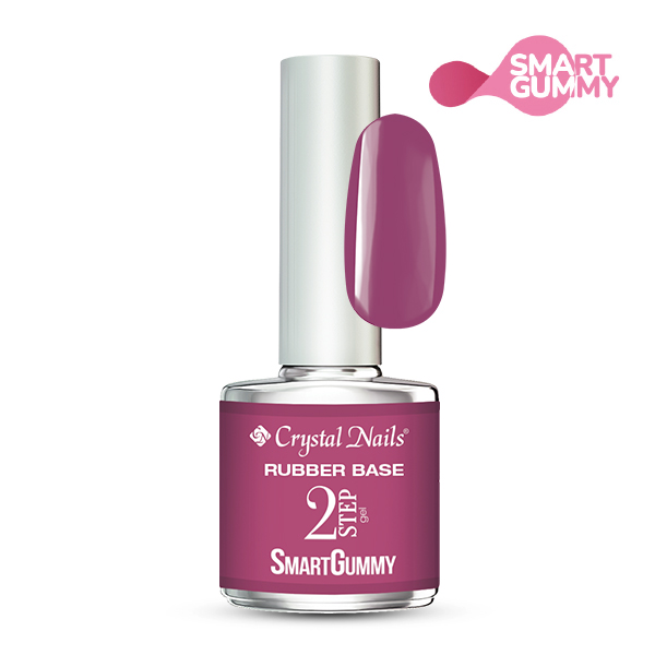 Crystal Nails - 2S SmartGummy Rubber base gel - Nr38 Rose Violet 8ml
