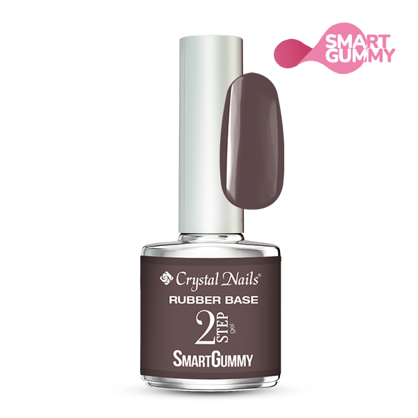 Crystal Nails - 2S SmartGummy Rubber base gel - Nr40 Hot Fudge 8ml