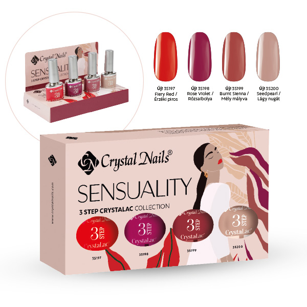 Crystal Nails - Sensuality 3 STEP CrystaLac készlet (4x4ml)