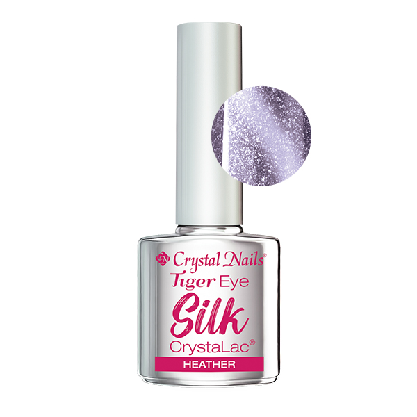 Crystal Nails - Tiger Eye Silk CrystaLac - Heather 4ml