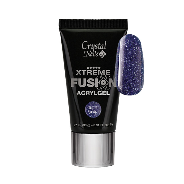 Crystal Nails - Xtreme Fusion AcrylGel - Glitter Grape 30g
