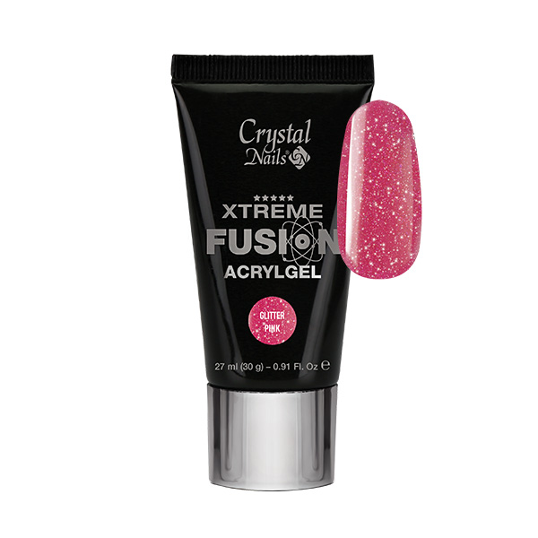 Crystal Nails - Xtreme Fusion AcrylGel - Glitter Pink 30g