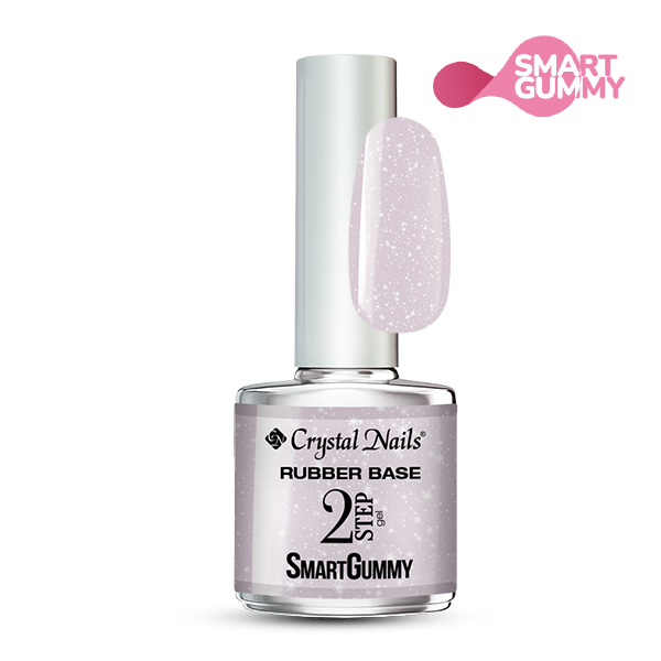 Crystal Nails - 2S SmartGummy Rubber base gel - Nr50 Rose Quartz 8ml