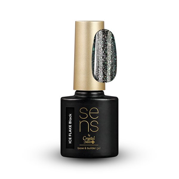 Sens by Crystal Nails - SENS ICE FLAKE base gel - Black 10ml