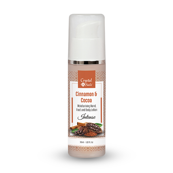 Crystal Nails - Moisturising Hand, Foot and Body Lotion - Cinnamon & Cocoa - Intense 30ml