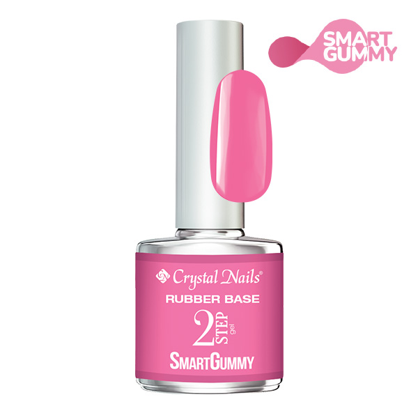 Crystal Nails - 2S SmartGummy Rubber base gel - Nr21 Bubblegum 8ml