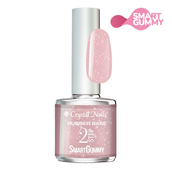 Crystal Nails - 2S SmartGummy Rubber base gel - Nr51 Sugar Pink 8ml