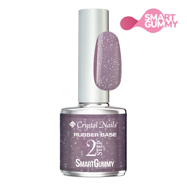 Crystal Nails - 2S SmartGummy Rubber base gel - Nr7 Shimmer Mauve 8ml