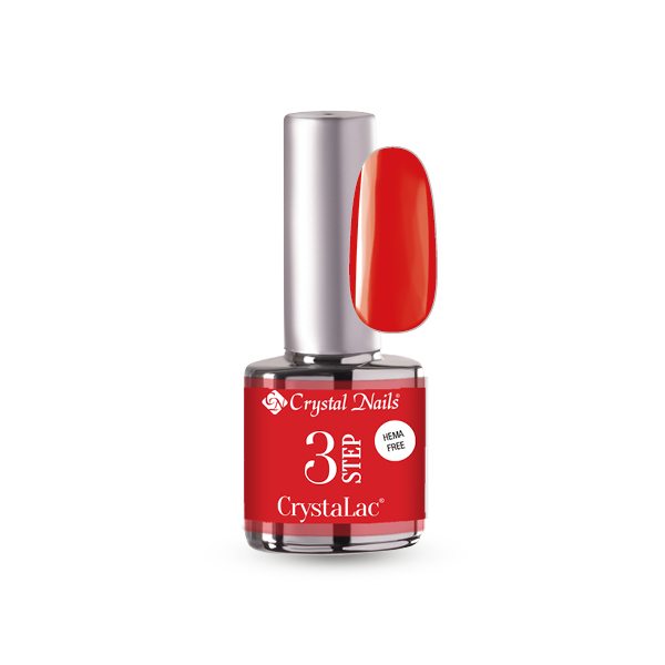 Crystal Nails - 3 STEP HEMA Free CrystaLac - HF03 (4ml) - Red