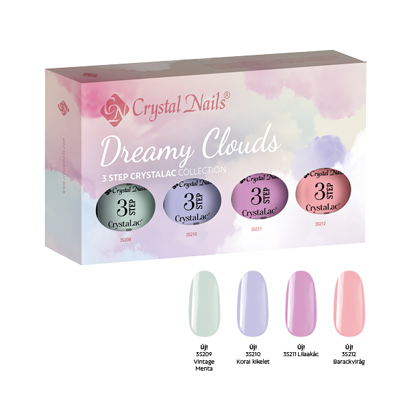 Crystal Nails - Dreamy Clouds 3 STEP CrystaLac készlet (4x4ml)