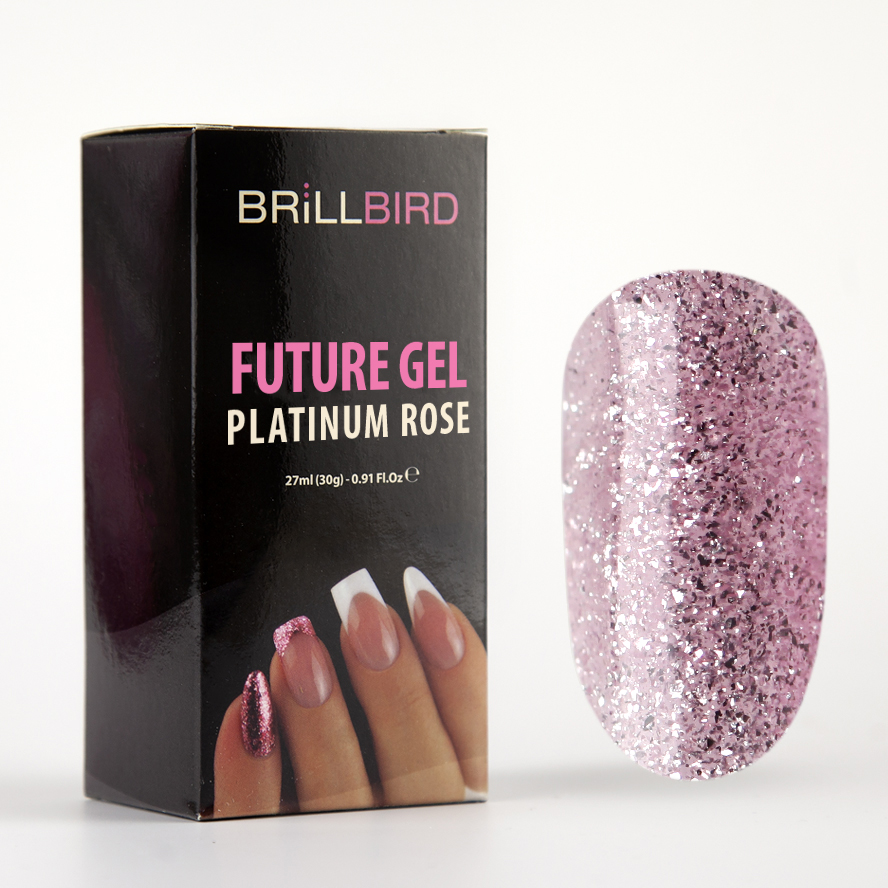 BrillBird - Future Gel Platinum Rose /Polygel Akril Zselé/ 30g