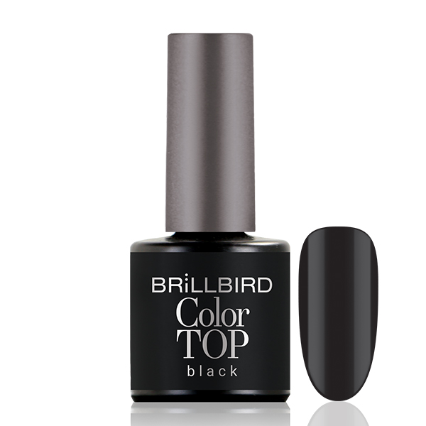 BrillBird - Color Top Coat - Black 8ml
