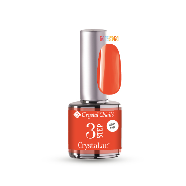 Crystal Nails - 3 STEP HEMA Free CrystaLac - HF12 (4ml) - Neon narancs
