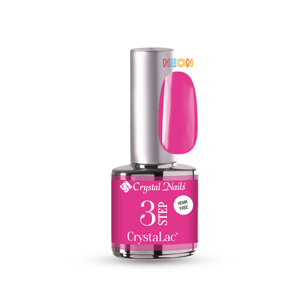 Crystal Nails - 3 STEP HEMA Free CrystaLac - HF13 (4ml) - Neon pink
