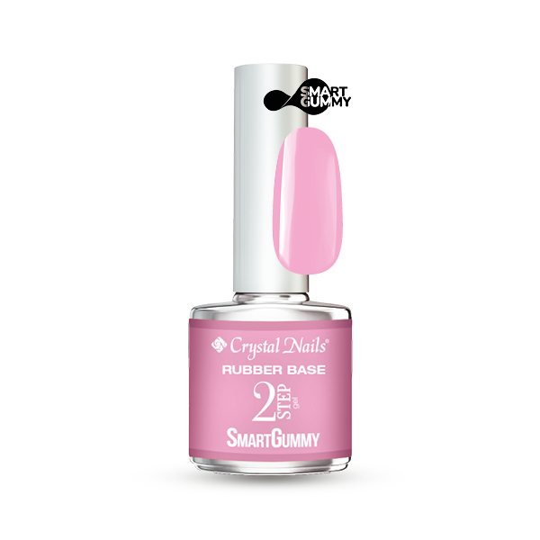 Crystal Nails - 2S SmartGummy Rubber base gel - Nr60 Princess Pink 8ml
