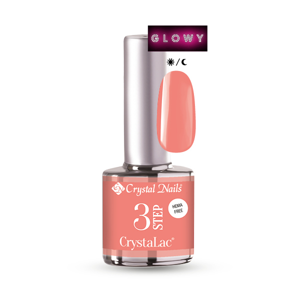 Crystal Nails - 3 STEP HEMA Free CrystaLac - HF3SG1 (8ml) - Glowy Flamingo