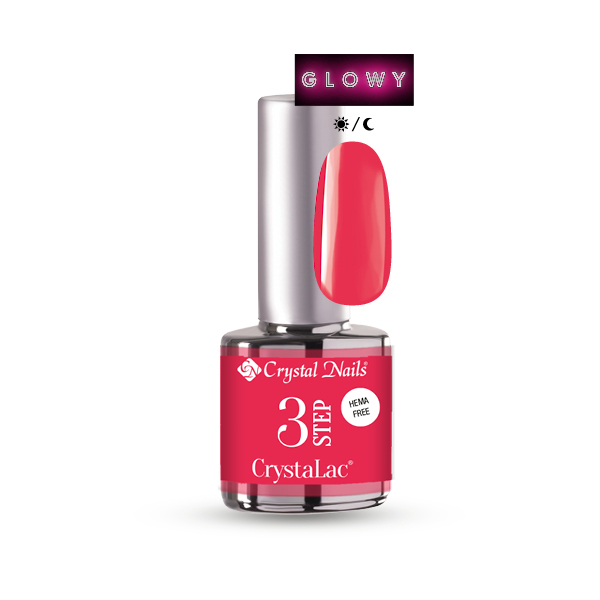 Crystal Nails - 3 STEP HEMA Free CrystaLac - HF3SG3 (4ml) - Glowy Korall