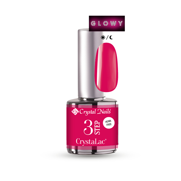 Crystal Nails - 3 STEP HEMA Free CrystaLac - HF3SG4 (4ml) - Glowy Magenta