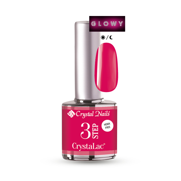 Crystal Nails - 3 STEP HEMA Free CrystaLac - HF3SG4 (8ml) - Glowy Magenta