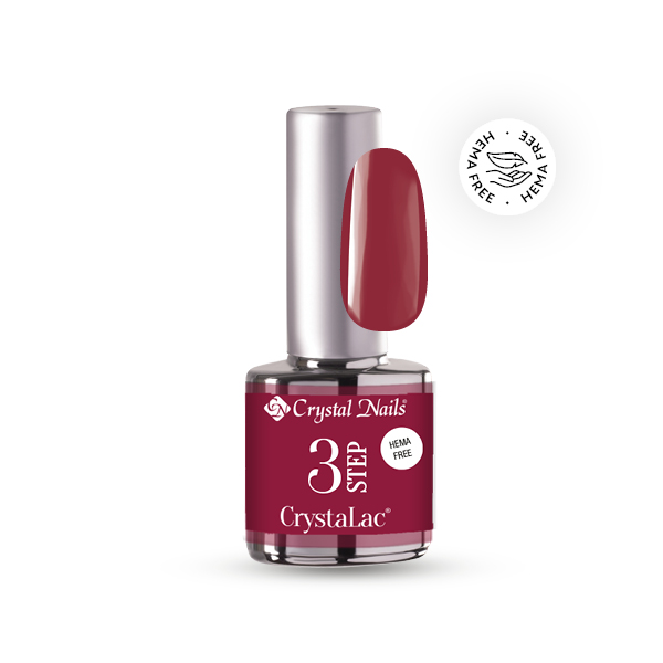 Crystal Nails - 3 STEP HEMA Free CrystaLac - HF17 (4ml) - Burgundy csók