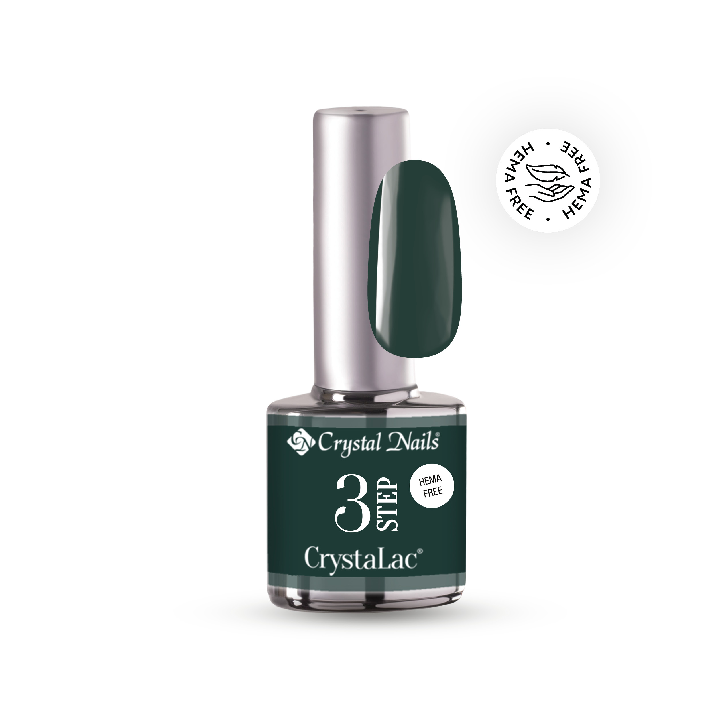 Crystal Nails - 3 STEP HEMA Free CrystaLac - HF21 (8ml) - Örökzöld